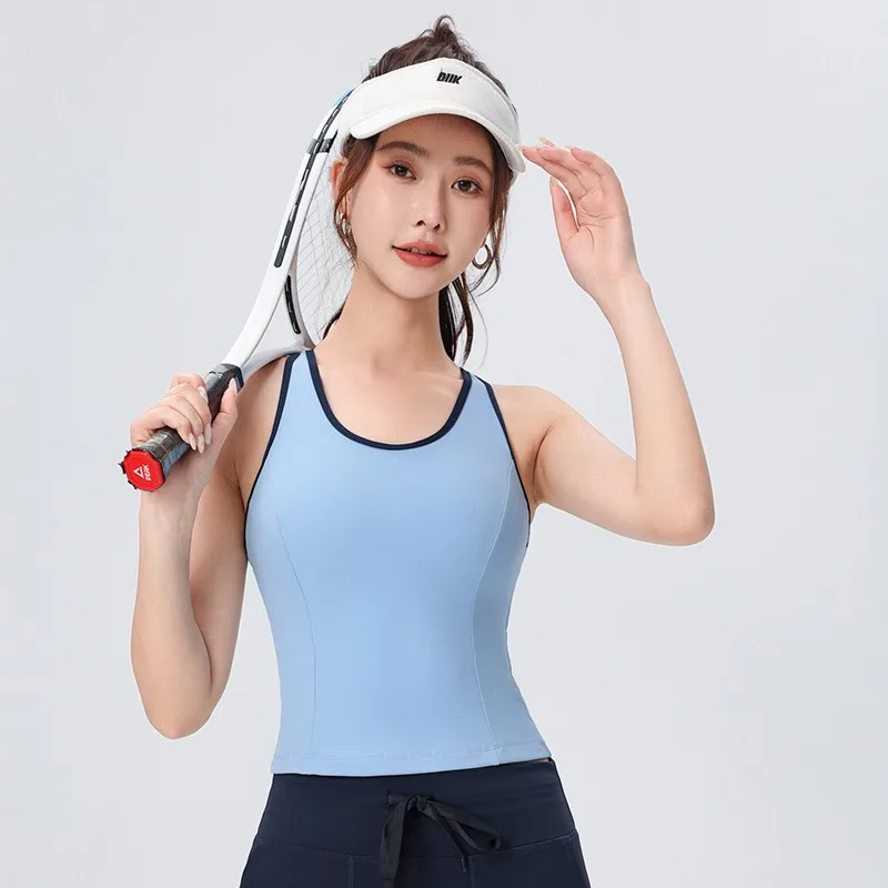 

Women's Sexy Sports Bra Tank Top Sleeveless Street wear Padded Gym Camisole Lingerie Tee Crop Sports Vest for Fitness Yoga Vest