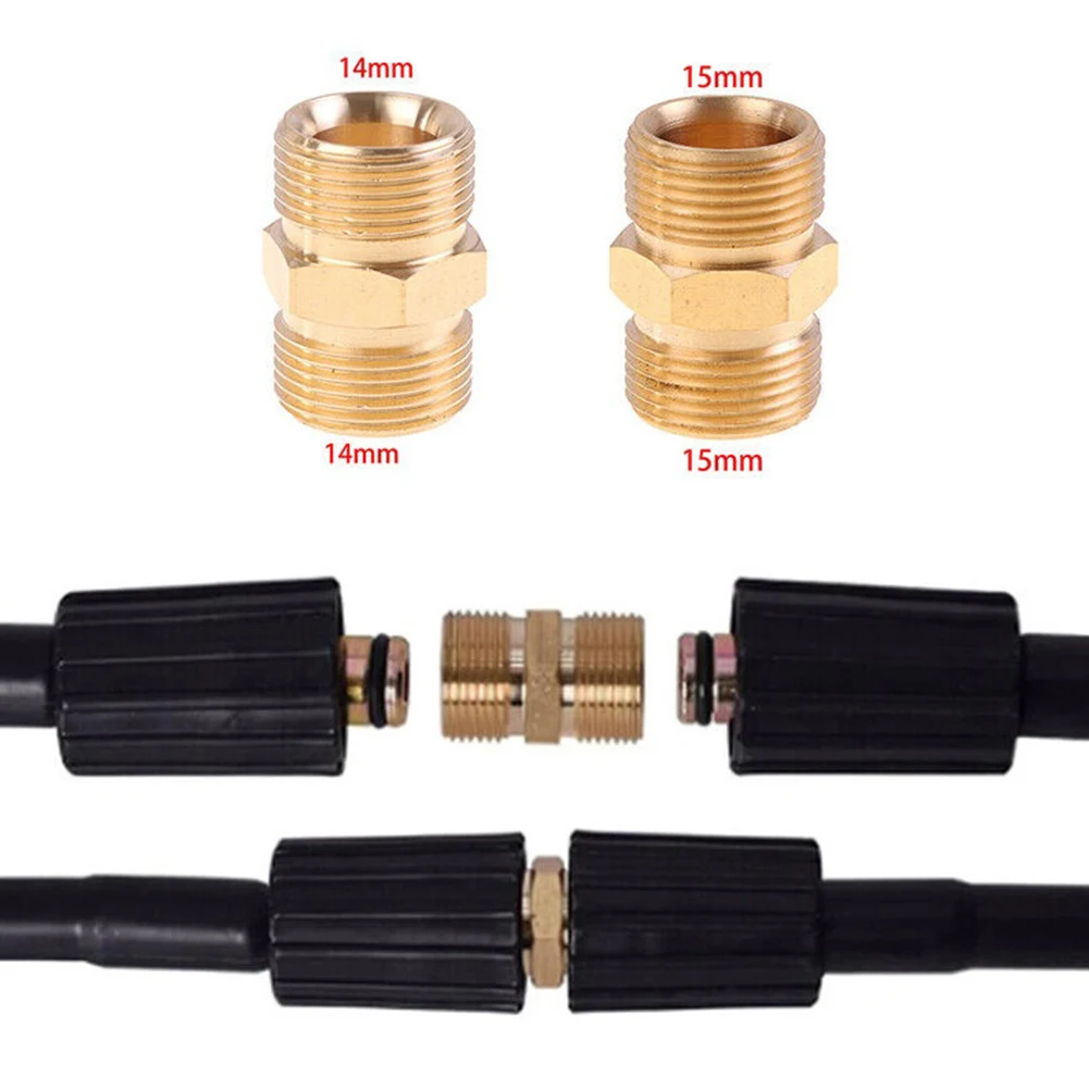 Adattatore per idropulitrice ad alta pressione Connettore di prolunga per tubo flessibile per rondella M22 da 14 mm a 15 mm Adattatore per raccordo femmina con filettatura maschio Attrezzi da giardino