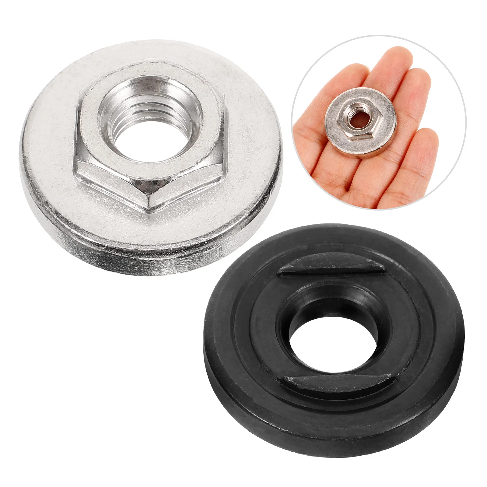 

1Set Angle Grinder Pressure Plate Cover Upper Lower Pressing Plates Hex Nut Replacement Accessory for Grinding Cutting Tool