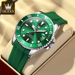 OLEVS Automatic Movement Men's Watch Diving Sports Silicone Strap Waterproof Wristwatch Replica Watches Mechanical Watch for Men