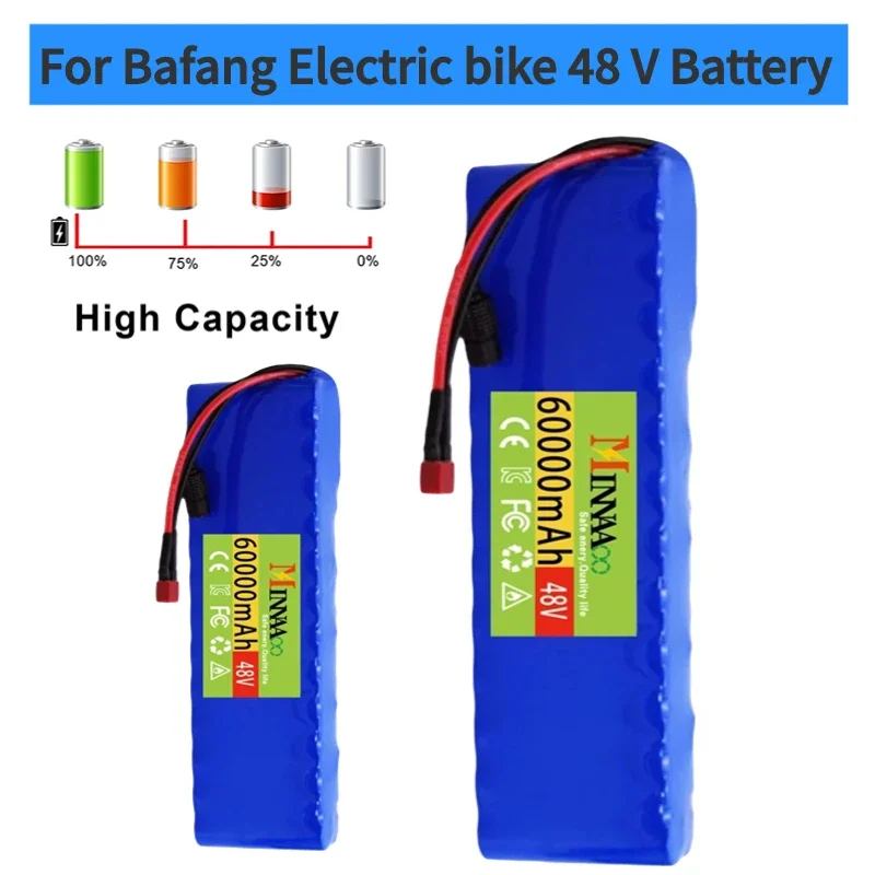 

NEW for Bafang electric bike with BMS and XT60 DC Plug 48V 40AH 50AH 60AH Rechargeable Lithium Battery with BMS and XT60 DC Plug