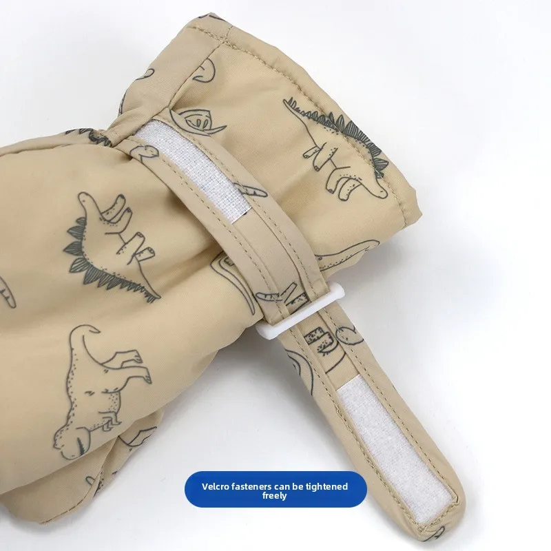 Children's Gloves For Autumn and Winter Thickened and Warm With Fleece Cold Resistant and Quick Drying Baby Skiing Gloves