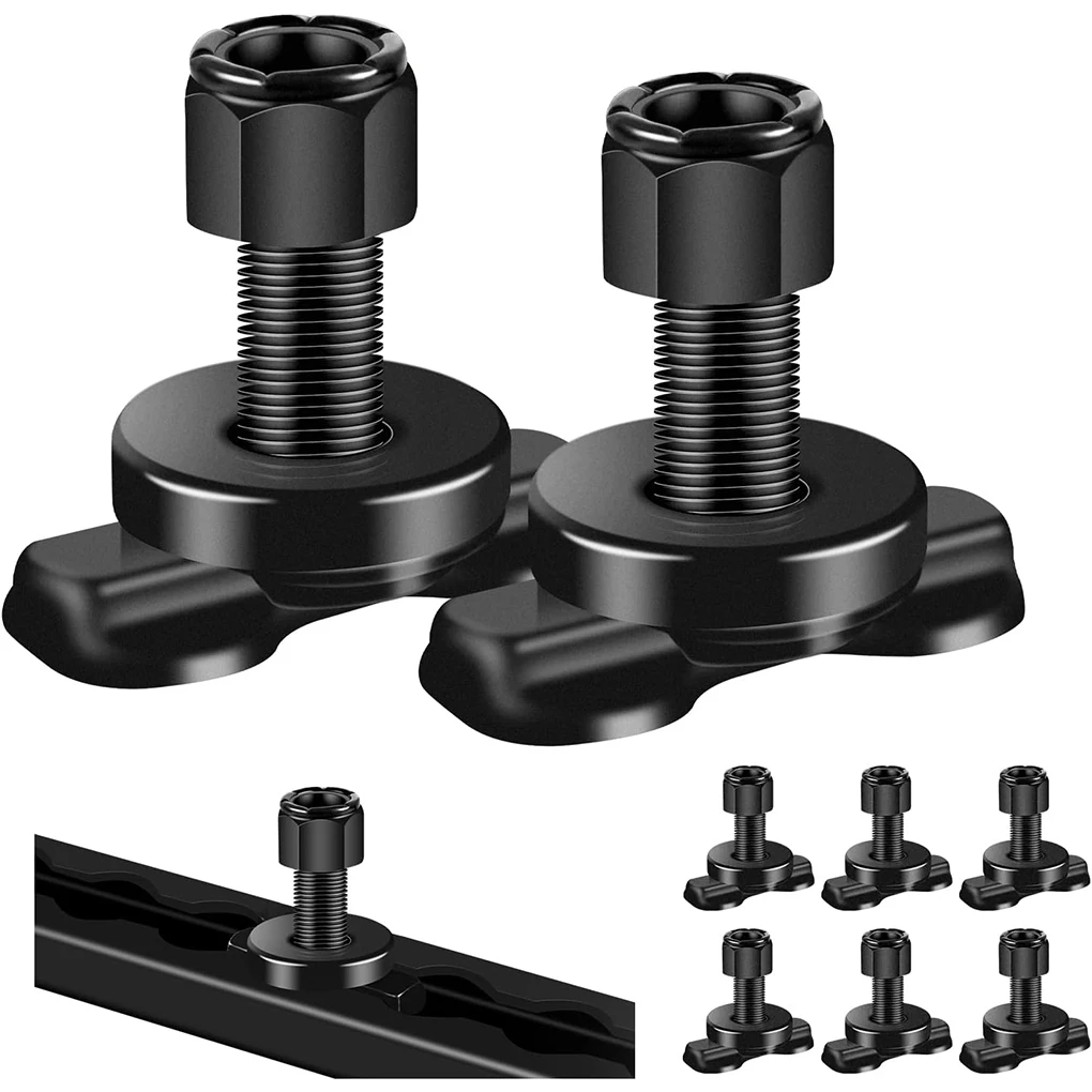Preto duplo Lug rosca Stu-d para RVs L-Track, conveniente e seguro, 5pcs