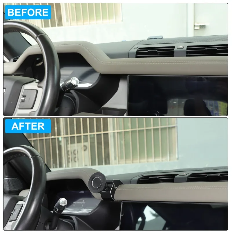 سبائك الألومنيوم النسخة المغناطيسية الجديدة ل 2020-2023 لاند روفر ديفندر حامل هاتف (نموذج G) اكسسوارات السيارات #5