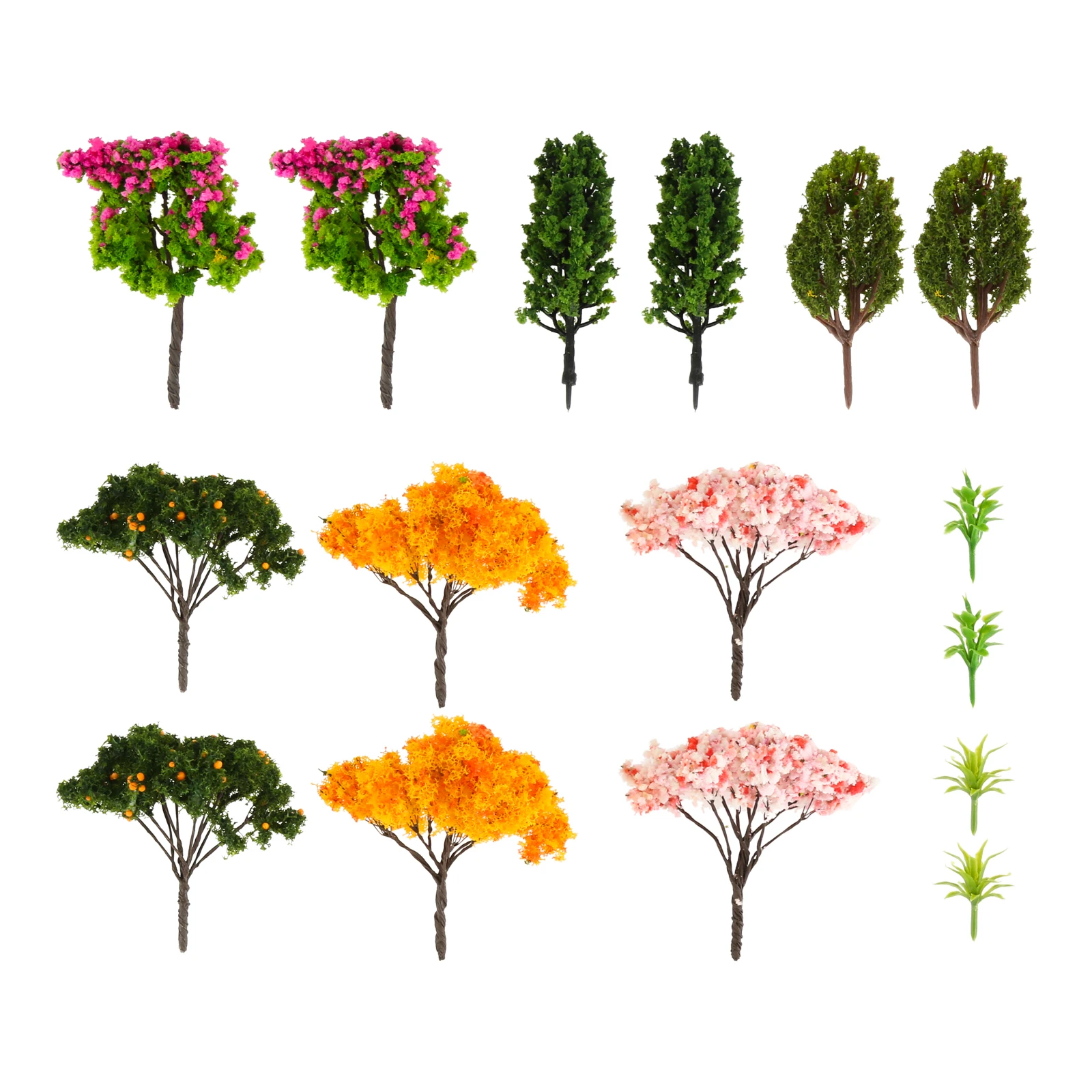 

16 Pcs Miniature Fairy Garden Tree Plant Mixed Model Trees 1-3 Inches Miniature Dollhouse Landscape DIY Craft Garden Ornament