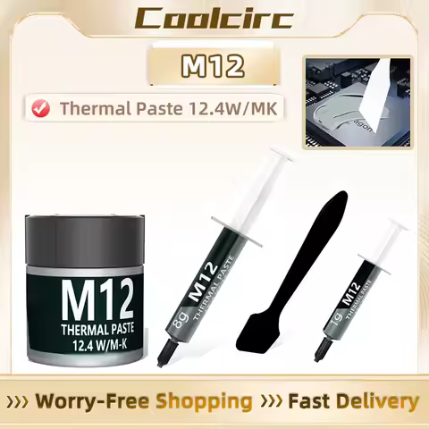 Coolcirc 12.4W/mK Thermal Grease Paste - High Performance CPU/GPU Cooling for PS5 Game PC (1/4/8/15/30g)