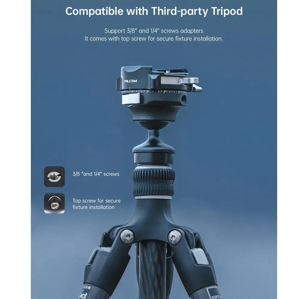 Falcam F38 Pro QR Trigger Inverted Ball Head for TreeRoot Quick Lock Tripod