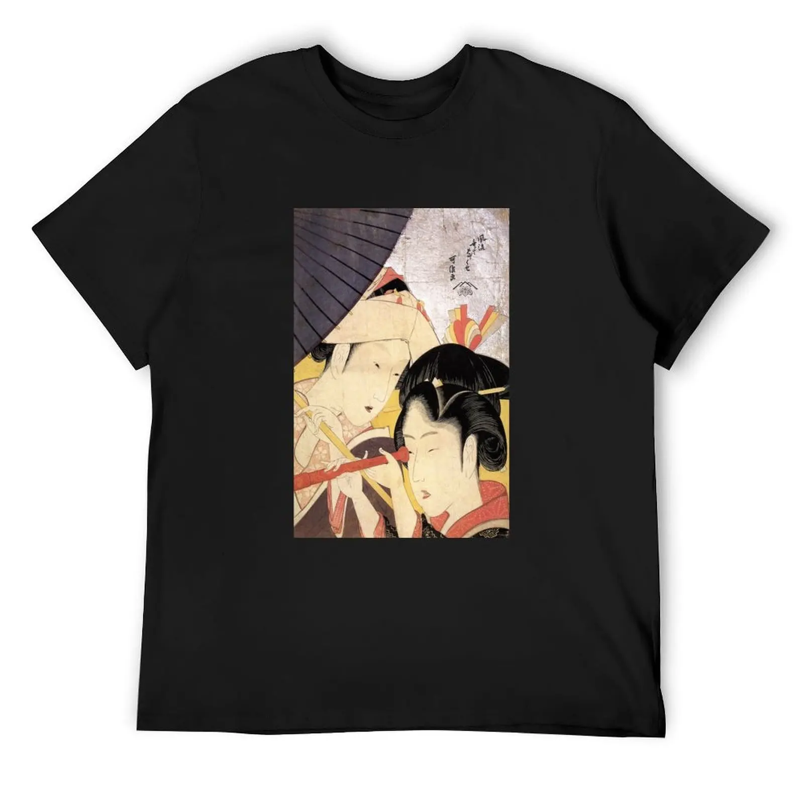 

Футболка Young Woman Looking Through a Telescope от Katsushika Hokusai (репродукция) черные футболки для мужчин