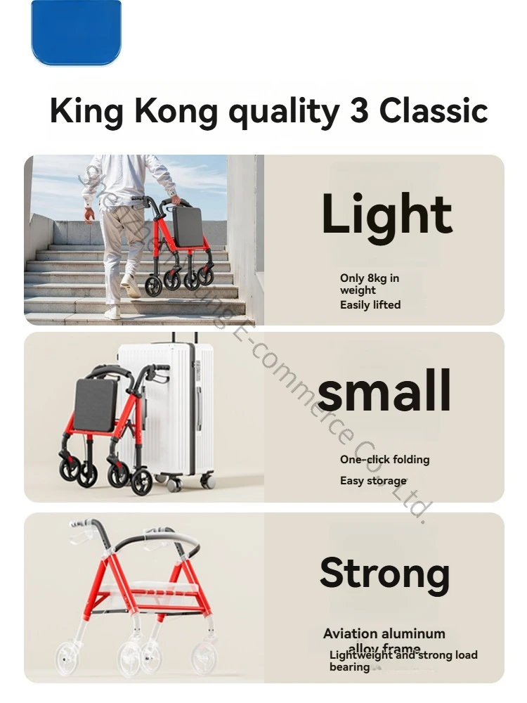 Elderly Walking Walker Assisted Rehabilitation Walking Can Be Pushed To Sit The Armrest of The Elderly Scooter Hand Push
