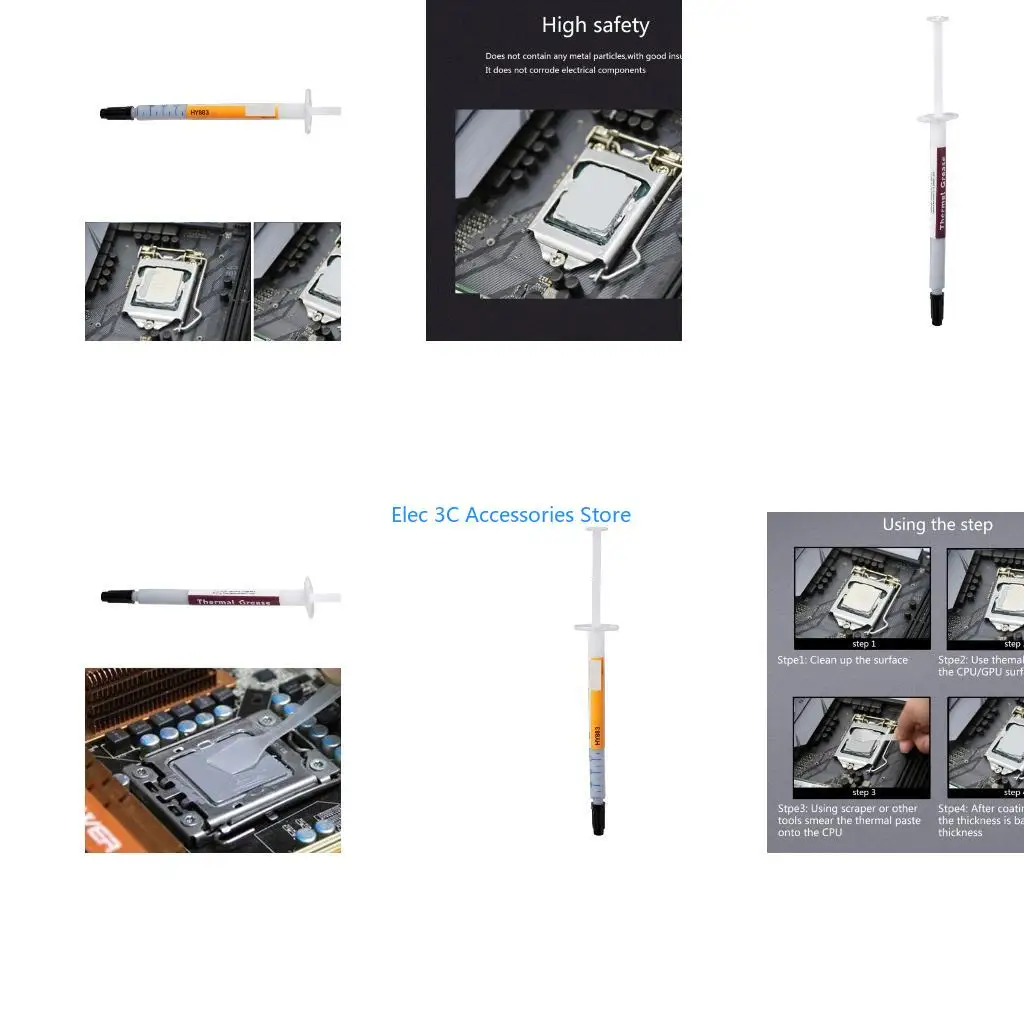 Y51A Low Thermals Resistance Thermals Conductives Greases NonCorrosive Safe Paste For Electronics Cooling 0.5g