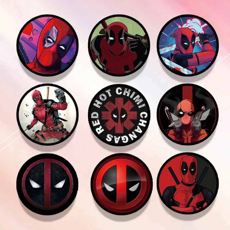 Disney Deadpool Movie Peripheral Phone Holder Cartoon Anime Portable Cell Phone Ring Folding Stand Best Friend Holiday Gifts