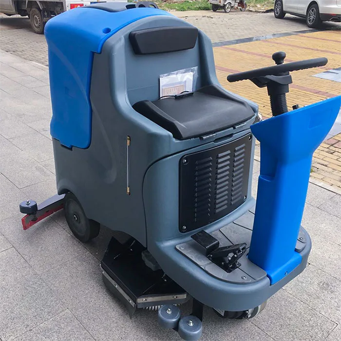 Driving a Commercial Automatic Scrubber for Indoor Garage Floor Cleaning and Vacuuming