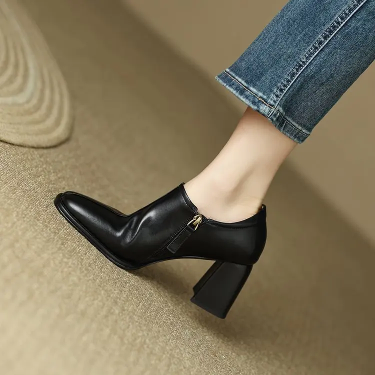 Square Toe High Heels Women Spring Vintage High Heel Pump Square Toe Women\'s High Heels for Work Office Professional High Heels