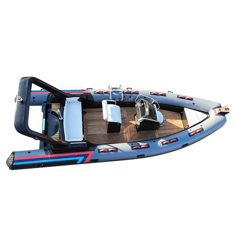 Haohai Pontoon Raft Jet Sailing Rubber Small Bateau Center Console Aluminio Zodiac Pvc Racing Boat With Custom Made Logo