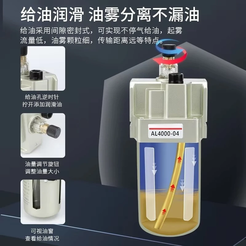 Pneumatic Air Compressor Oil-Water Separator Filter with Automatic Drainage Two-Piece Air Pressure Reducing Valve for Air Pump