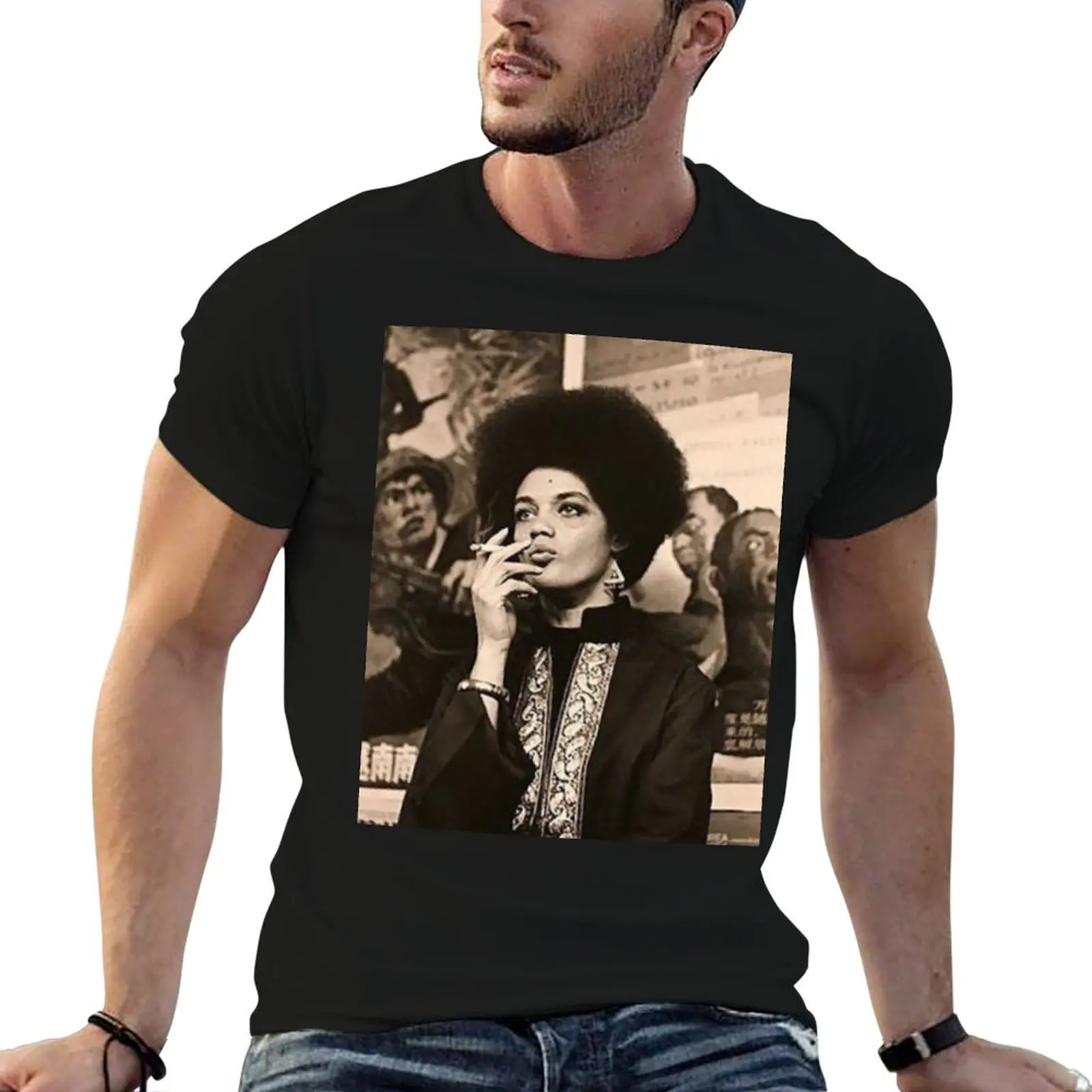 Kathleen Cleaver Black History Month Design T-Shirt Luxury man funny costumes men tshirt