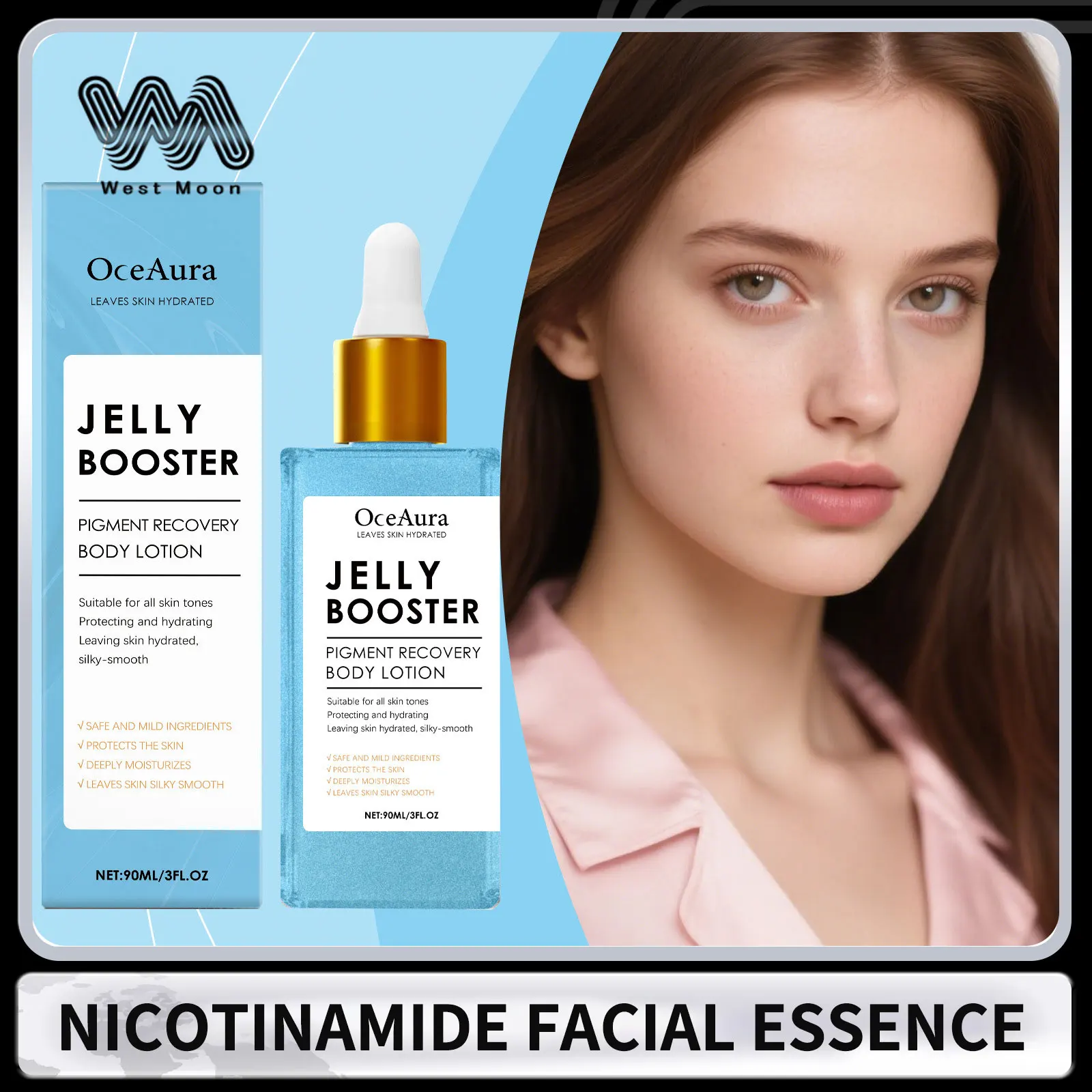 

Niacinamide Serum Jelly Booster Even Skin Tone Reduce Pigmentation Fade Dark Spot Moisturizing Brightening Essence for Face Body