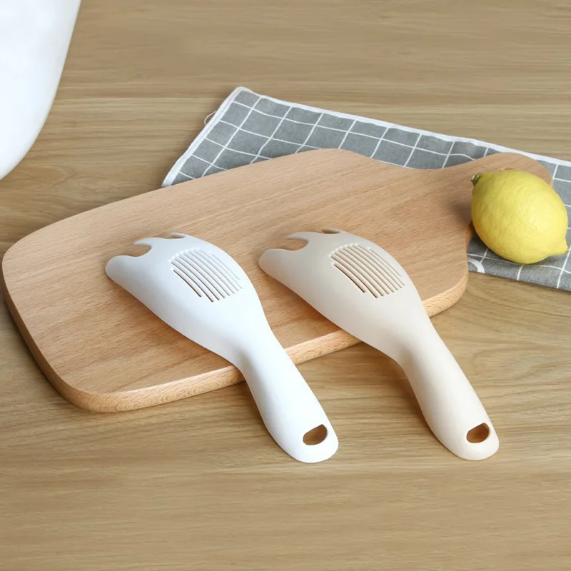 1pcs Rice Sieve Spoon Kitchen Drain Colander With Handles Rice Bowl Strainer White Rice Washing Tools Sink Drain Household Tools