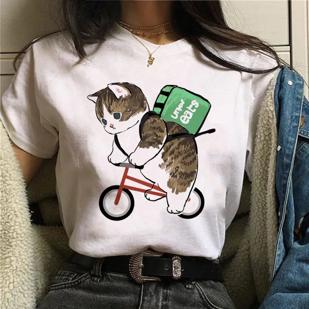 

Funny Cute Cat t-shirts women Japanese graphic harajuku t shirt girl manga harajuku clothes