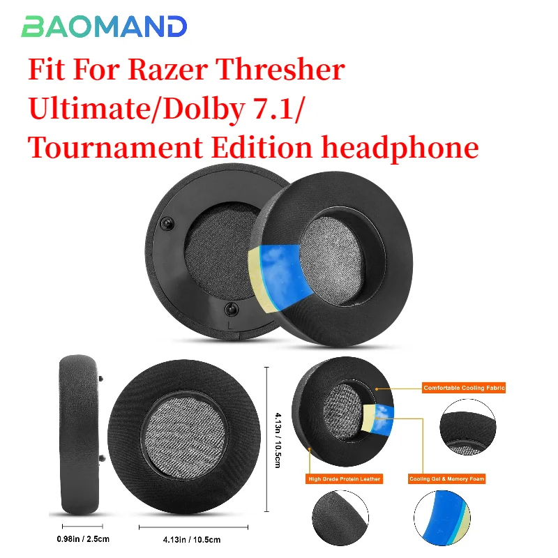 

Replacement Ear pads Fits for Razer Thresher Ultimate/Dolby 7.1/Tournament Edition Headphones Ear Cushions Earpads headset