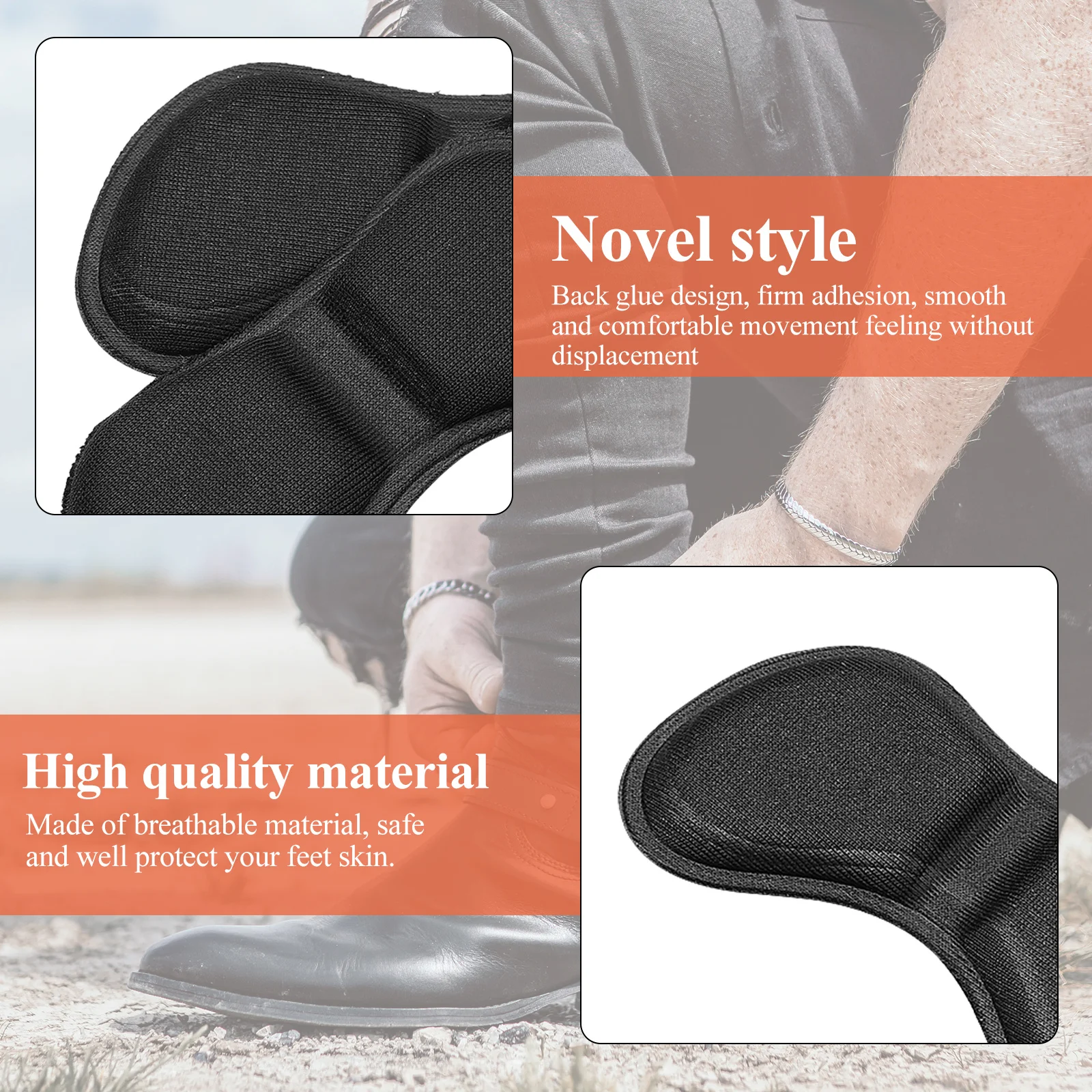 

3pcs Anti-Wear Pads Strong Adhesive Fit All Shoes Reduce Friction Wear-Resistant Heel Sticker Shoe Heel Patches Foot Pain
