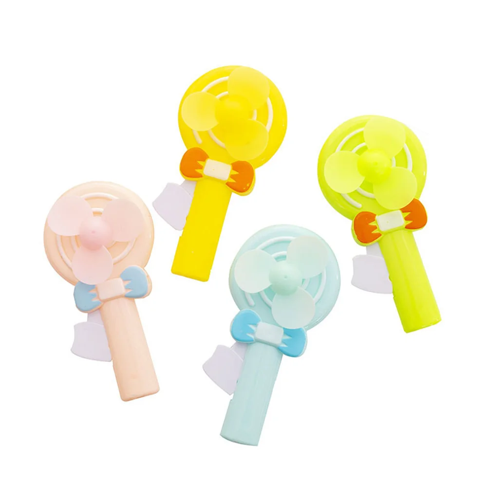 Mini Portable Handheld Fan Random Color Cute Fan Summer Cartoon Held Fan Portable Cooling Hand Pressure Fan Without Battery