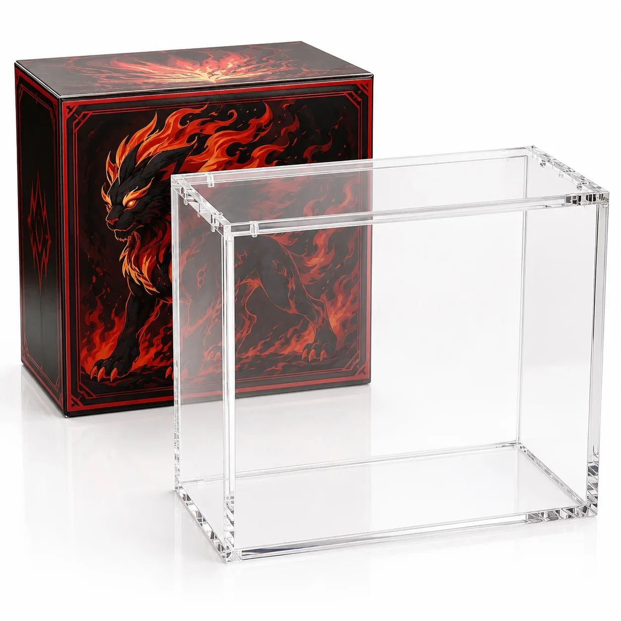 Clear Acrylic Elite Trainer Box Protector with Magnetic Closure,5mm Thick Wall ETB Storage Case,Dustproof Trading Card Display Box,Transparent Stackable Collector Organizer for ETB Boxes,Booster Boxes and TCG Gaming Collections
