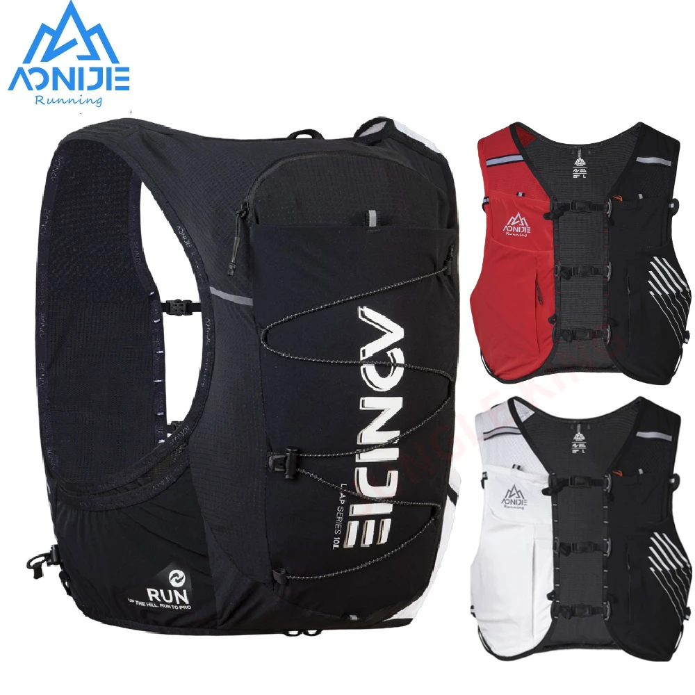 AONIJIE C9116 Unisex 10L Sports Running Backpack Lightweight Off-Road Hydration Pack Vest Hiking Rucksack 1PC 1.5 L / 500ML 2PCS