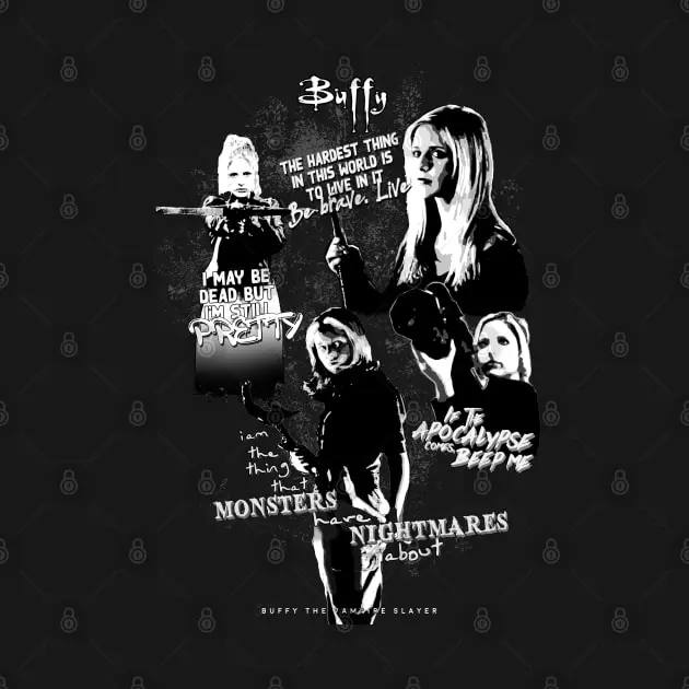 Buffy The Vampire Slayer Quotes Poster T-Shirt Casual O-Neck Tee Shirts Streetwear New Fashion Top Tees