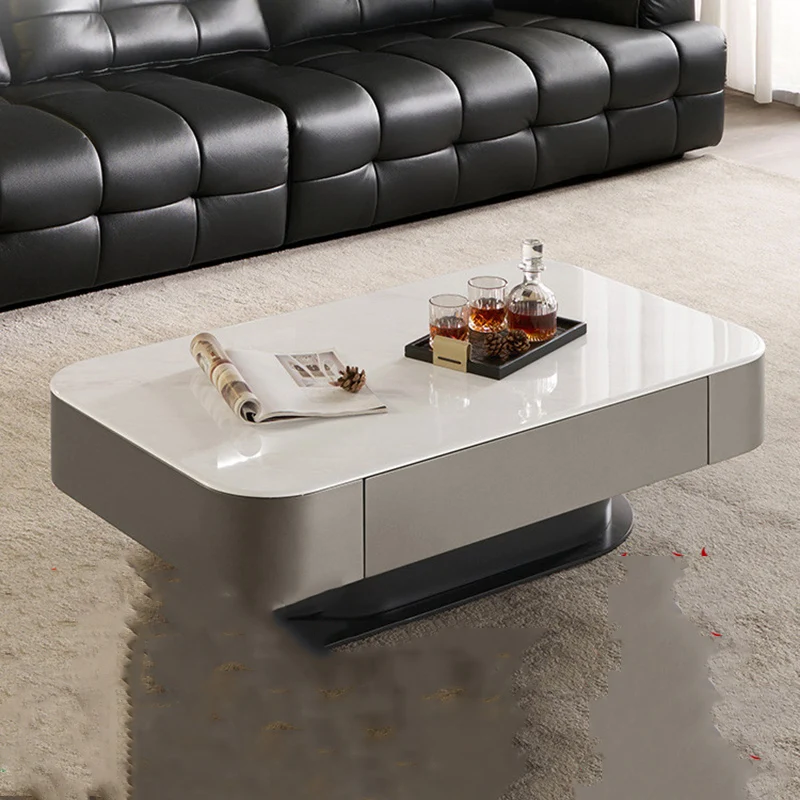 أدراج عشاء طاولة القهوة غرفة نوم فاخرة غرفة المعيشة الحديثة المطبخ طاولة جانبية تتحرك Kaffee Tische أثاث النمط الصيني