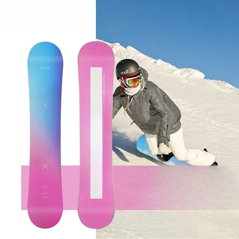 

Unisex Snowboard Ski Equipment Set Entry All round Flat Flower Carved Skateboard