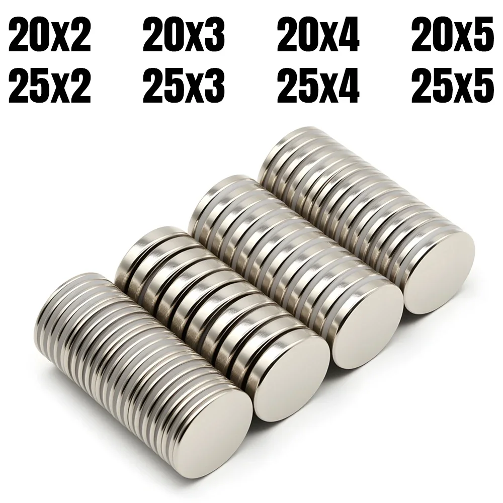 20X2 20X3 25X2 25X5 MM Round Super Strong Neodymium Magnet Powerful Magnets N35 small Permanent Magnetic NdfeB Refrigerator DIY