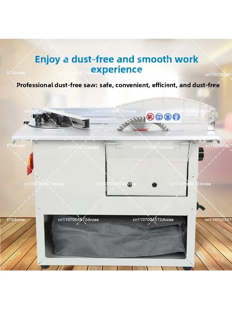 Floor Sliding Table Saw Electric Dust-Free Sliding Table Saw Woodworking Floor Miter Cutting Adjustable Speed