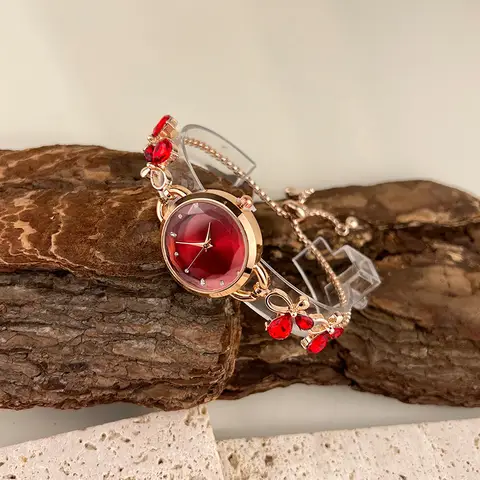 여성용 다이아몬드 나비 보석 쿼츠 팔찌 시계 브랜드, 우아하고 우아한 여성용 시계 V90