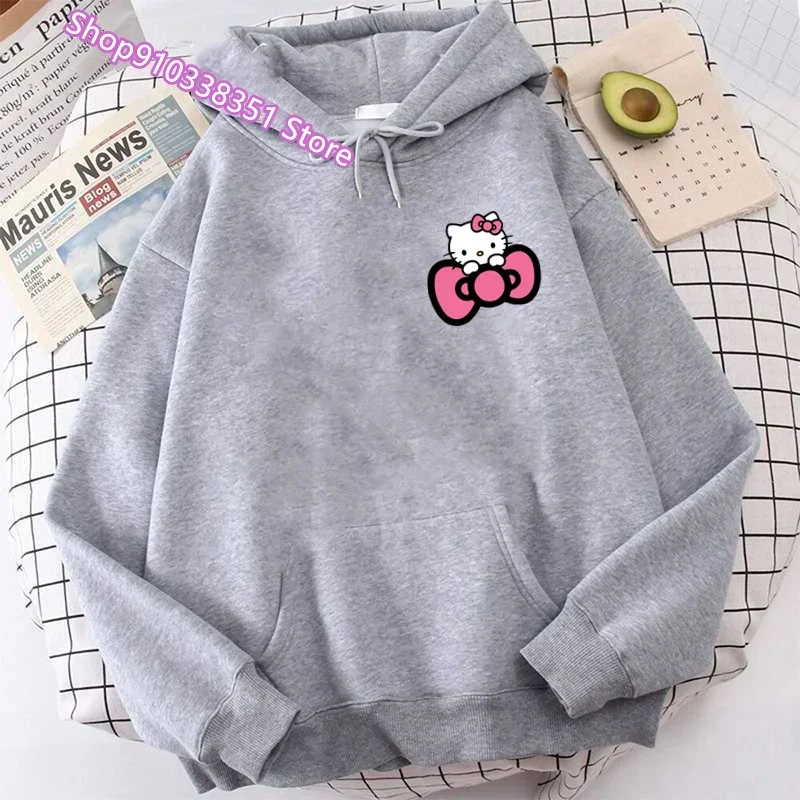 American Cartoon Cat Hoodie Women Pullover Tops Spring Autumn Female 2024 New Casual Couple Sweatshirt Clothing