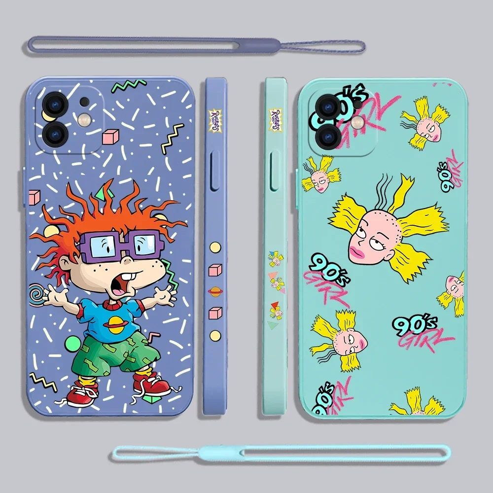 Funny R-Rugrats Phone Case For Xiaomi Redmi Note 11 10A 10 10S 9 8 7 Pro Plus 10C 9A 9C 9T 4G 5G Cases with Hand Strap