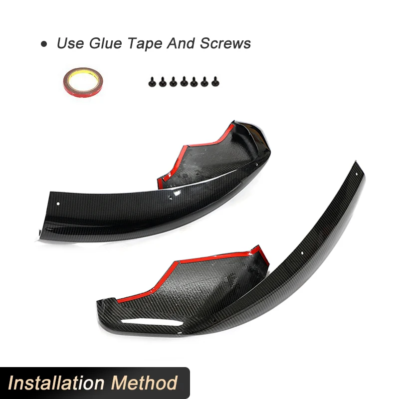 Car Front Bumper Splitters Fins Canards For Mclaren 570GT 570S 2-Door 2015-2020 Front Bumper Lip Chin Splitters Dry Carbon Fiber