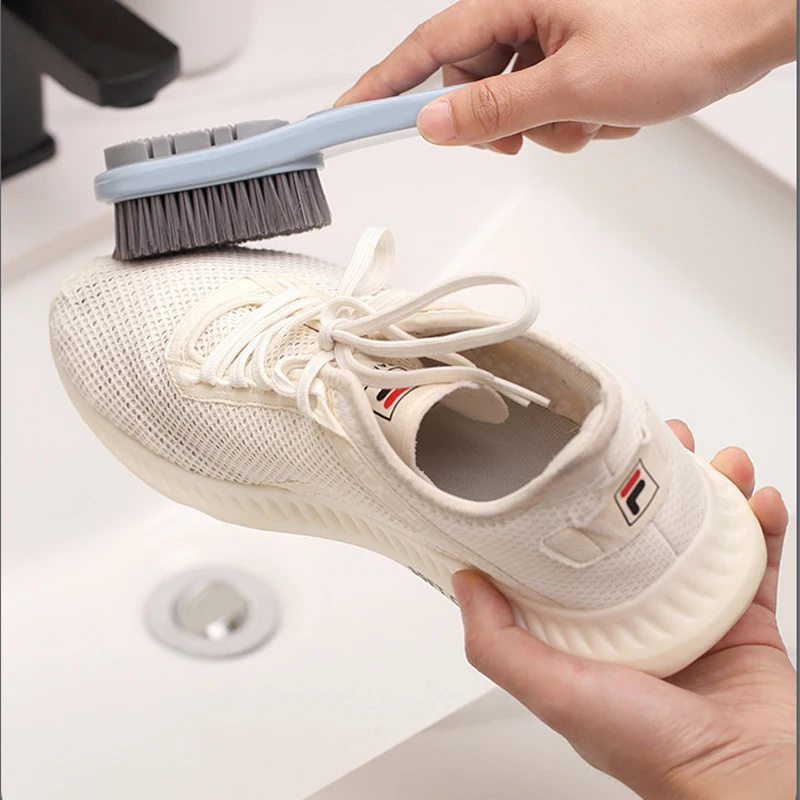 Double-sided Rubber Shoe Brush Soft Bristles Clothes Shoe Brushes Care Specialized Brush Waterproof Dirt Removal Cleaning Tool