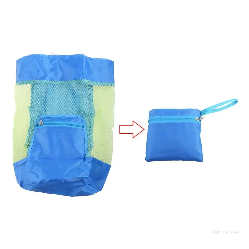 Nice Big Size Mesh Bag for Beach Swim Balls Storage Swimming Double Straps