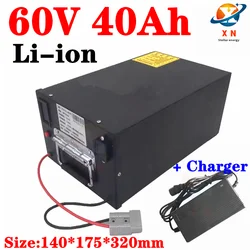 waterproof 60v 40ah lithium ion bateria li ion BMS for 4000W 3000W Tricycle scooter bike Motorcycle go cart +5A charger