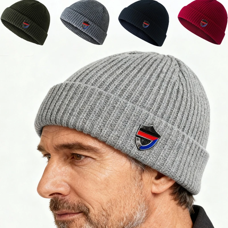 Wintermütze aus Melonenhaut für Männer und Frauen, warme und ohrenschützende Strickmütze, geeignet für tägliches Wandern oder Radfahren mit Freunden
