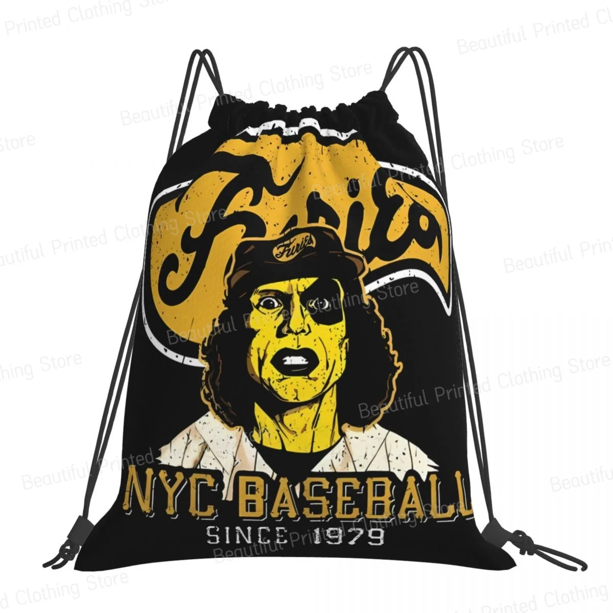 Warriors Baseball Furies Drawstring Bags Foldable Sports Gym Sackpack Portable Water Resistant