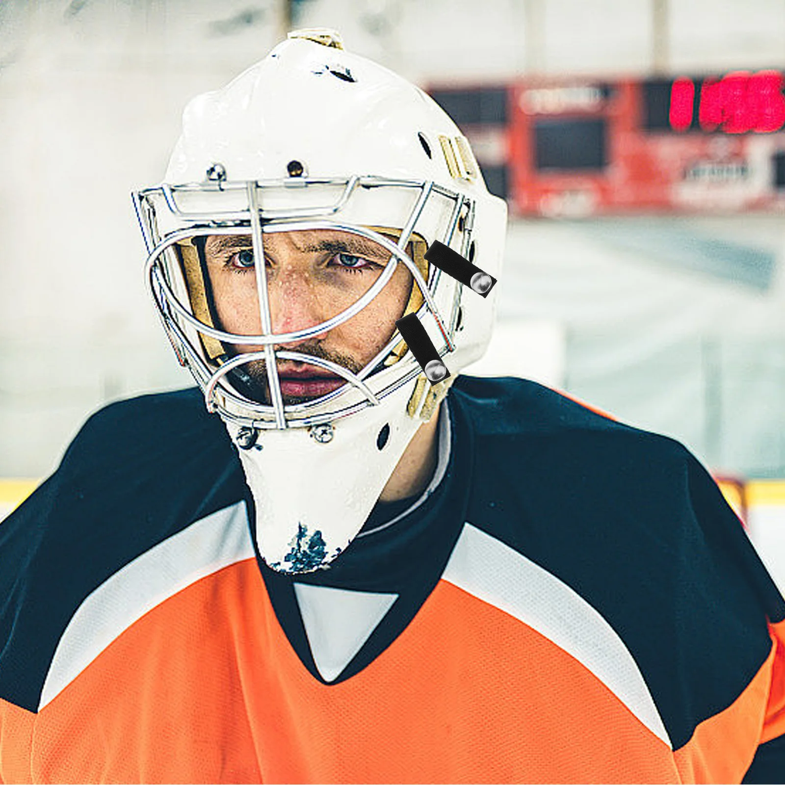 

2Pcs Hockey Chin Strap Polyester Replacement Universal Fit for Sports Safety Gear Elastic Loop for Ski Players