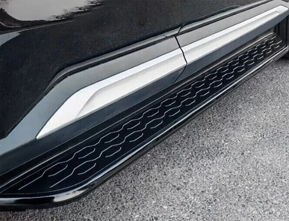 2 Stück passend für Rivian R1T R1S 2021–2024. Trittbrett, Seitenschritt, Nerf-Bar, Aluminium (mit Halterungen)