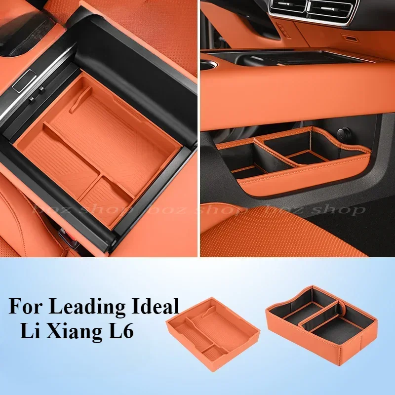 Armrest Box Storage Box For Leading Ideal LiXiang L6 Silicone Car Decoration Products Central Control Storage Box Modification