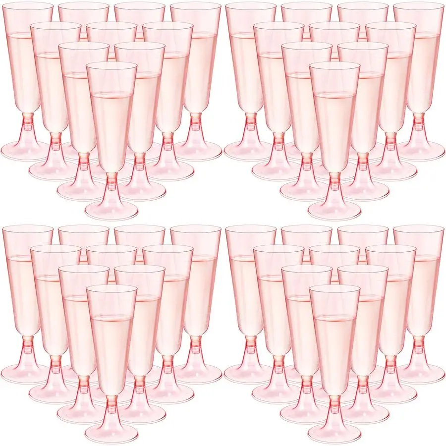 

150 шт. пластиковых фужеров для шампанского объемом 5 унций, многоразовые пластиковые бокалы для вина, многоразовые пластиковые коктейльные стаканы для свадьбы
