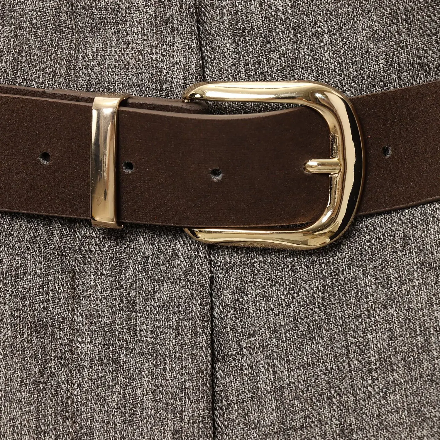 بنطال نسائي مستقيم الساق متعدد الاستخدامات مع حزام خريفي وصل حديثًا للشارع Sle l زر إغلاق بولي... #3