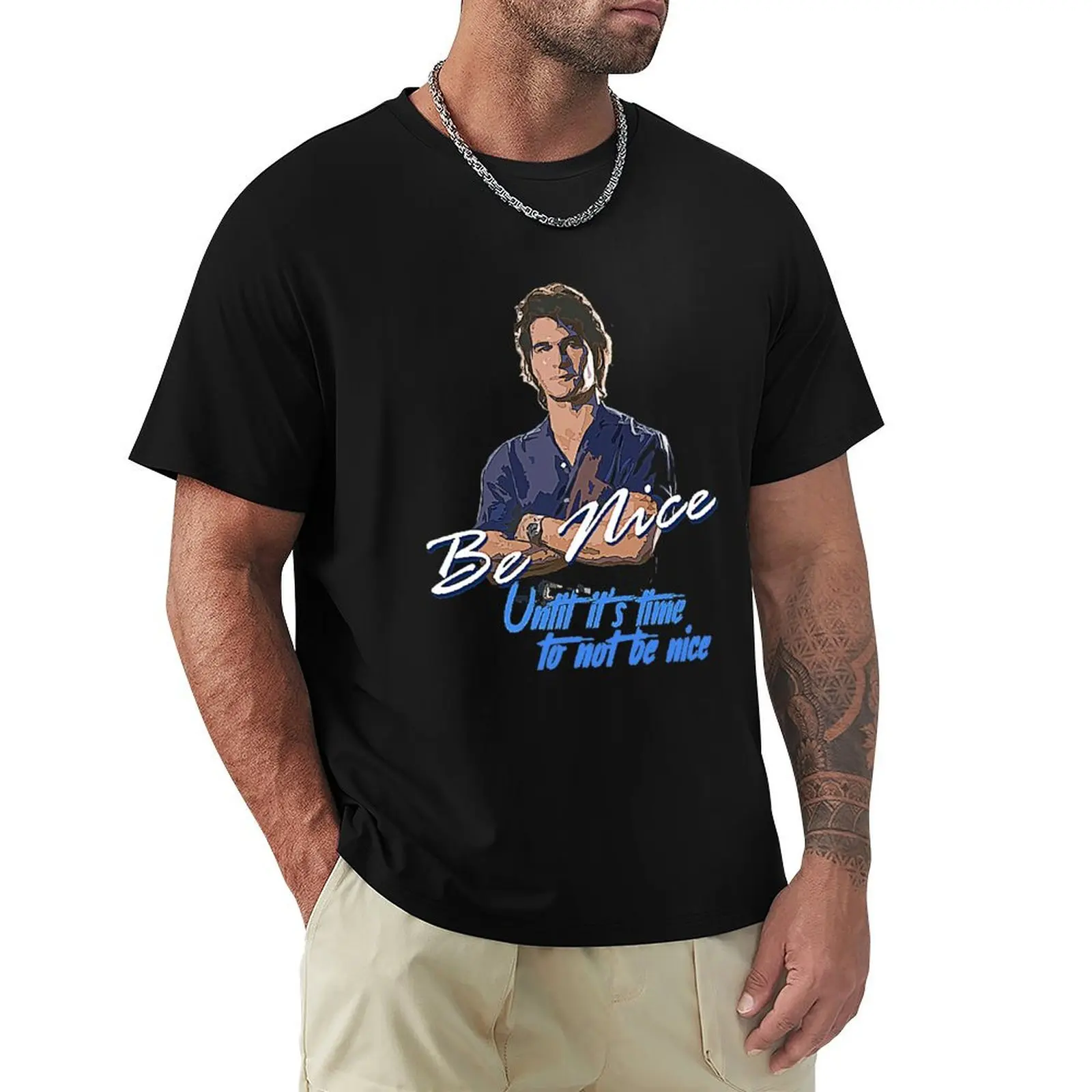 Camiseta Be Nice until it's time to not be nice, básica, sencilla, informal, de manga corta