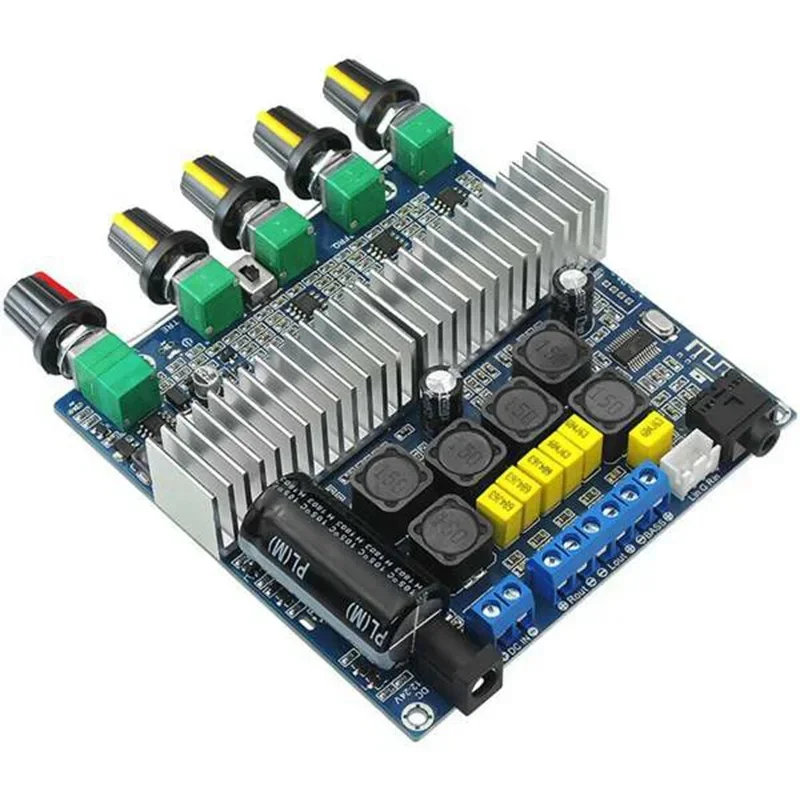 TPA3116 Subwoofer Amplifier Board 2.1 Channel High Power Bluetooth 5.0 Audio Amplifiers DC12V-24V 2*50W+100W Amplificador
