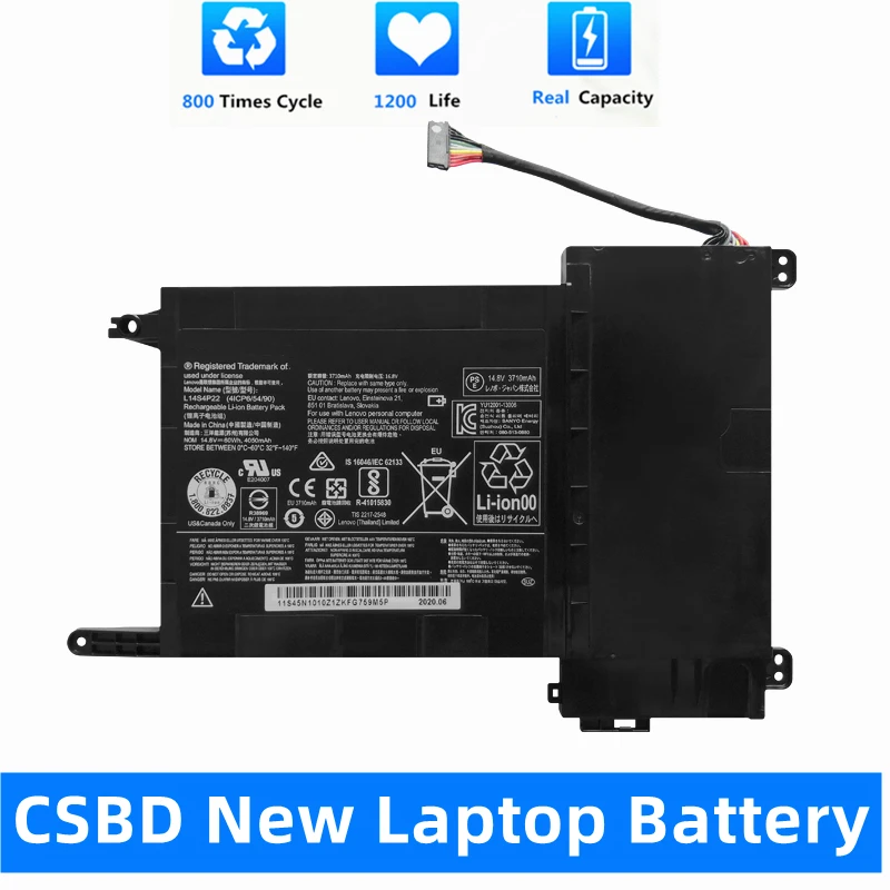 

CSBD New L14S4P22 L14M4P23 Laptop Battery For Lenovo IdeaPad Y700 Y701 Y700-17iSK Y700-15ISK Series 5B10H22084 14.8V 4050mAh